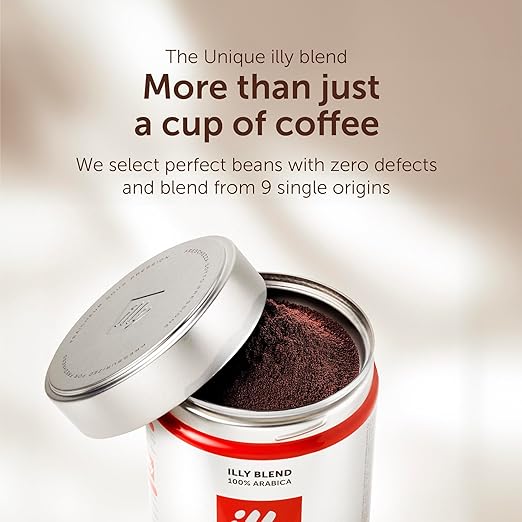 illy Coffee - Classico Ground Coffee - Medium Roast - 100% Arabica Coffee - Ideal for Espresso Preparation - 250g Tin - Image 3
